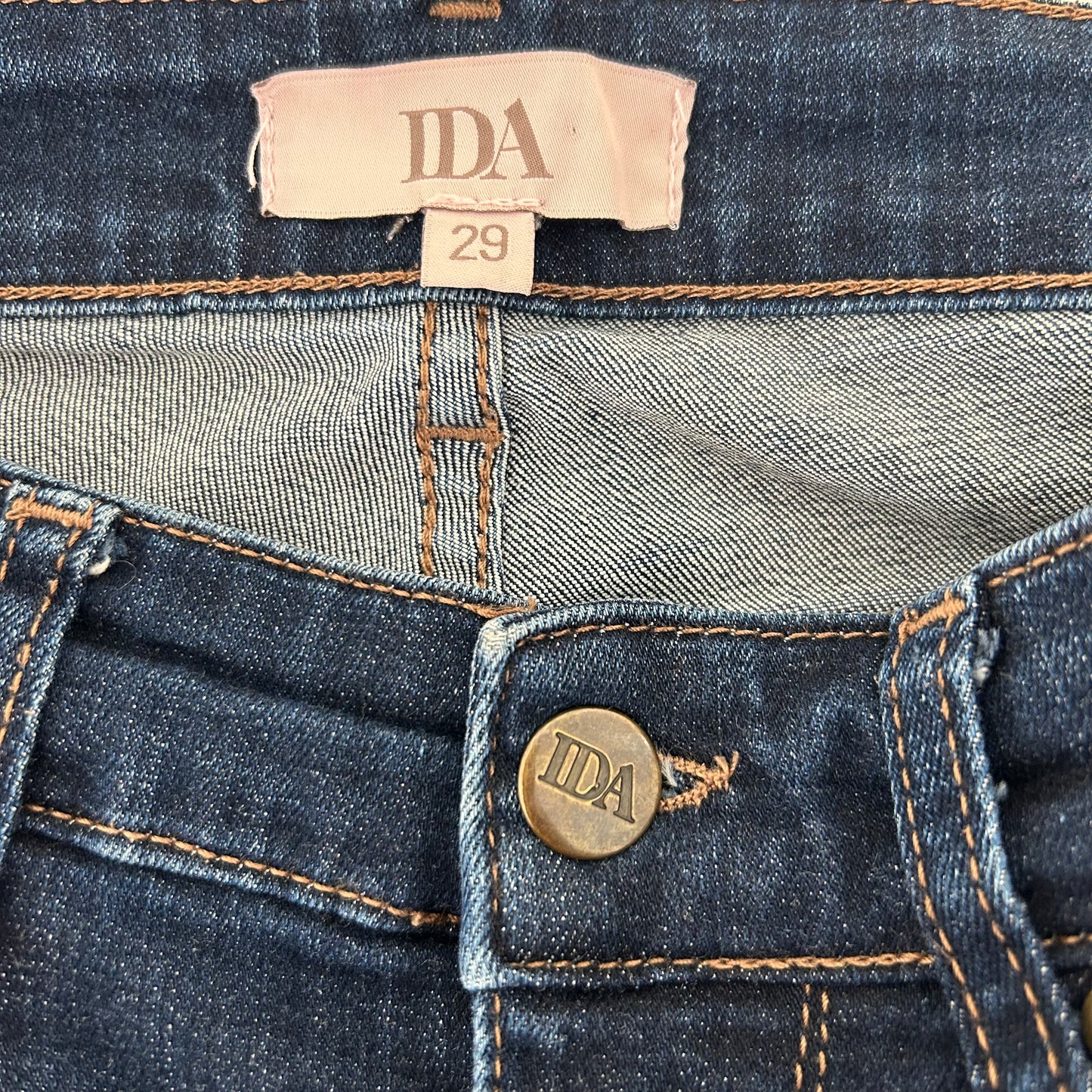 Donn IDA Audrey Jeans High Top Ankle Zip Waist 29" Leg 28" UK 10