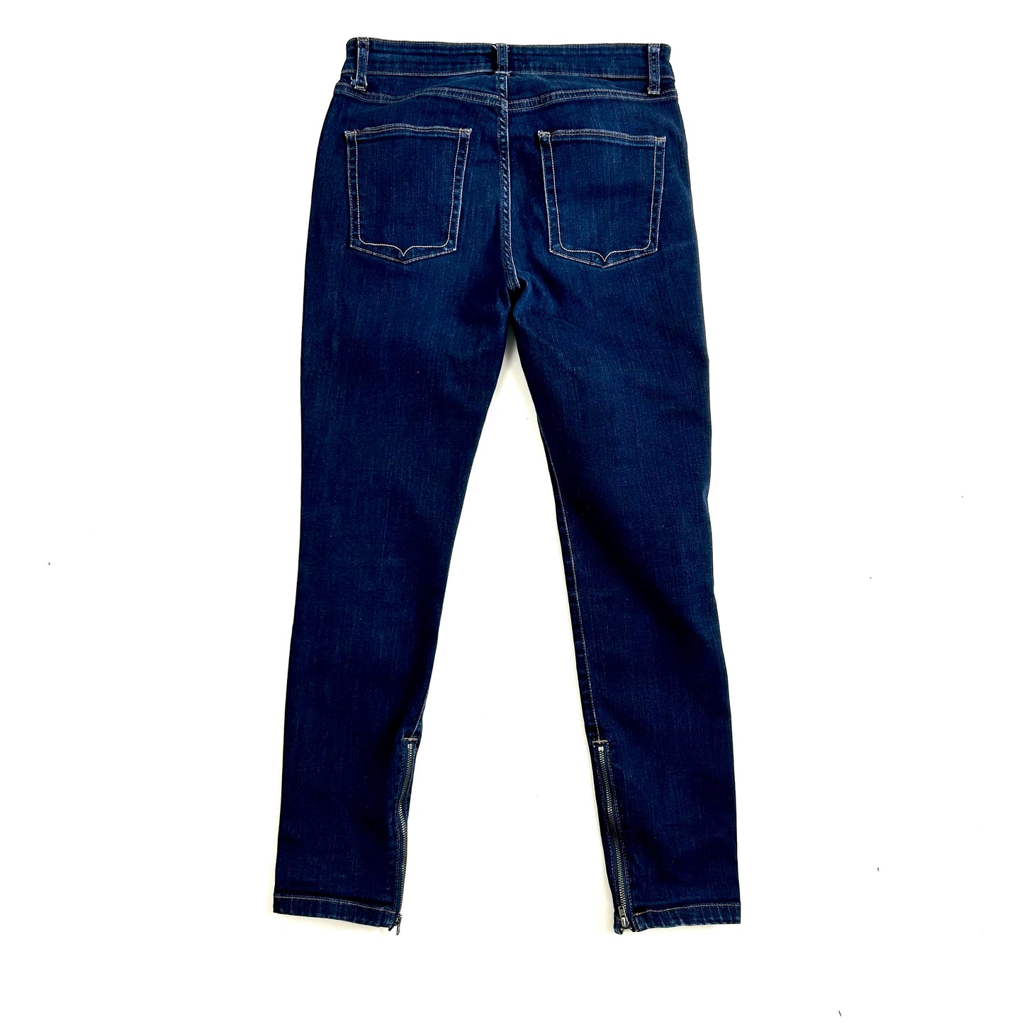 Donn IDA Audrey Jeans High Top Ankle Zip Waist 29" Leg 28" UK 10